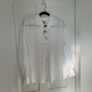 NWT - Chicos Poplin Blouse with Billow Sleeves